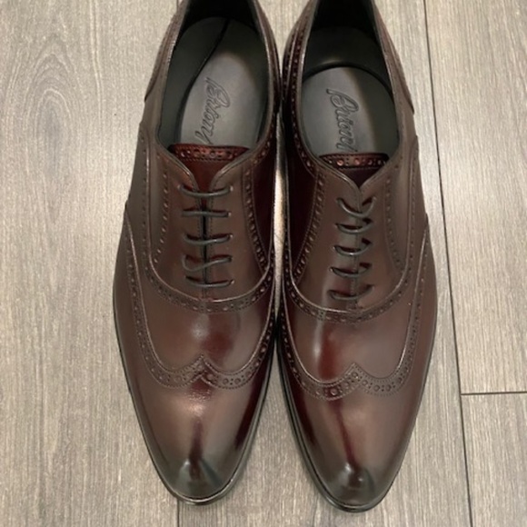 Brioni Brown Leather Wingtip Oxford Shoes Size 11 NWT - Picture 2 of 13